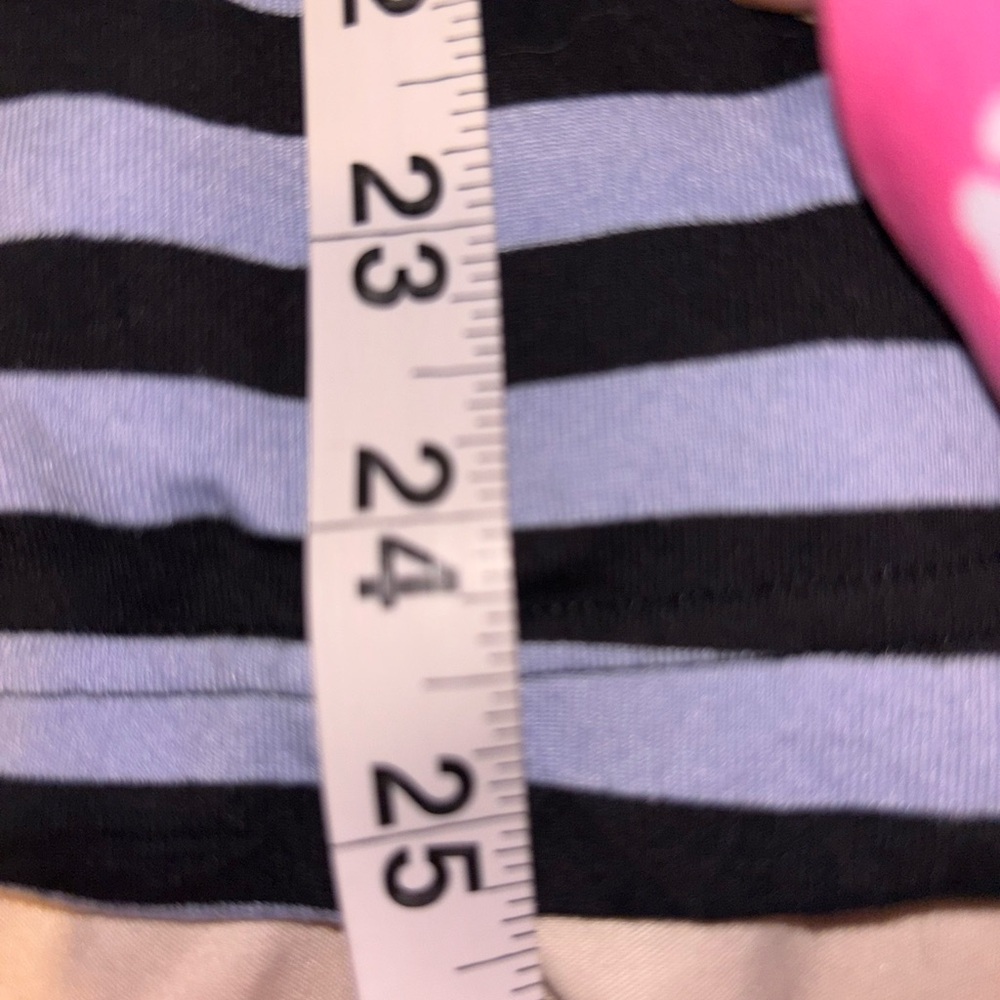 Lululemon Striped Racerback Tank top Blue Black Size Small Athletic Bodycon - Picture 3 of 5